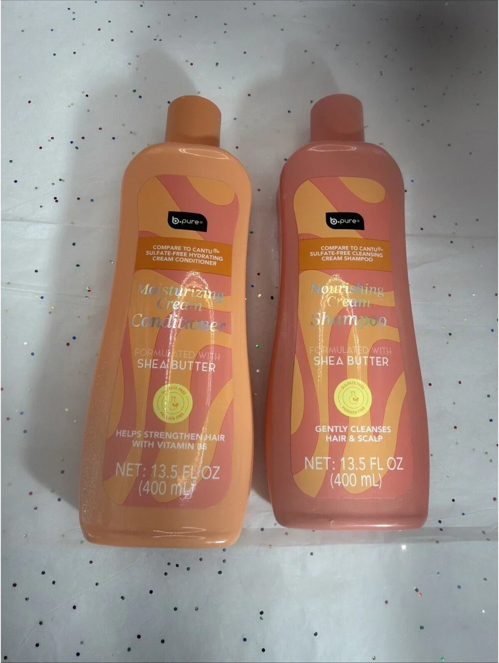 B.Pure Shea Butter Moisturizing Cream Shampoo & Conditioner Set 13.5 oz Each